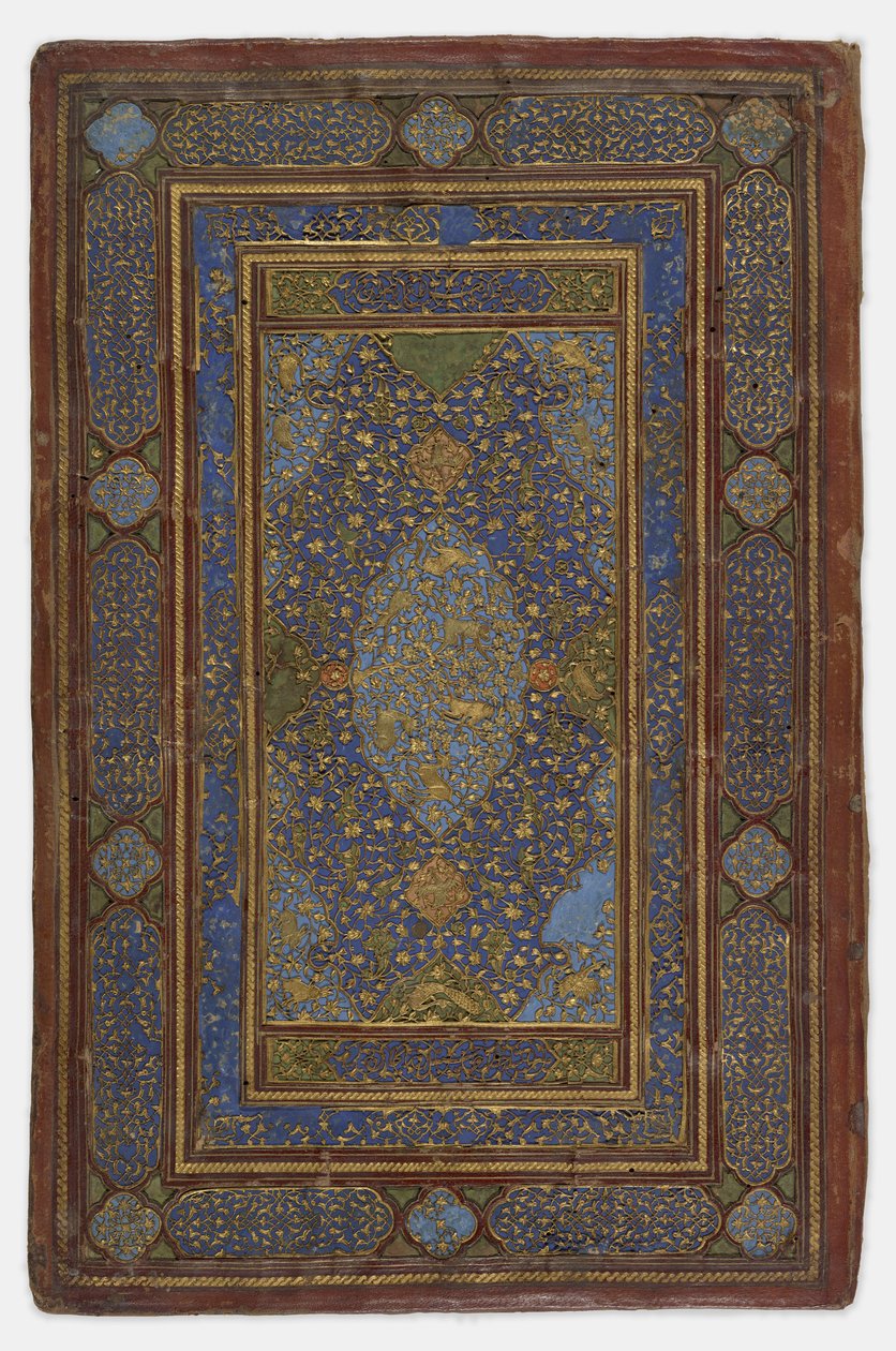 Interior de una cubierta de libro, 1500-30 de Persian School