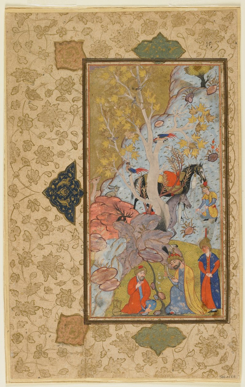 Iskandar visita a un ermitaño, Shiraz, Irán, c.1580-1600 de Persian School