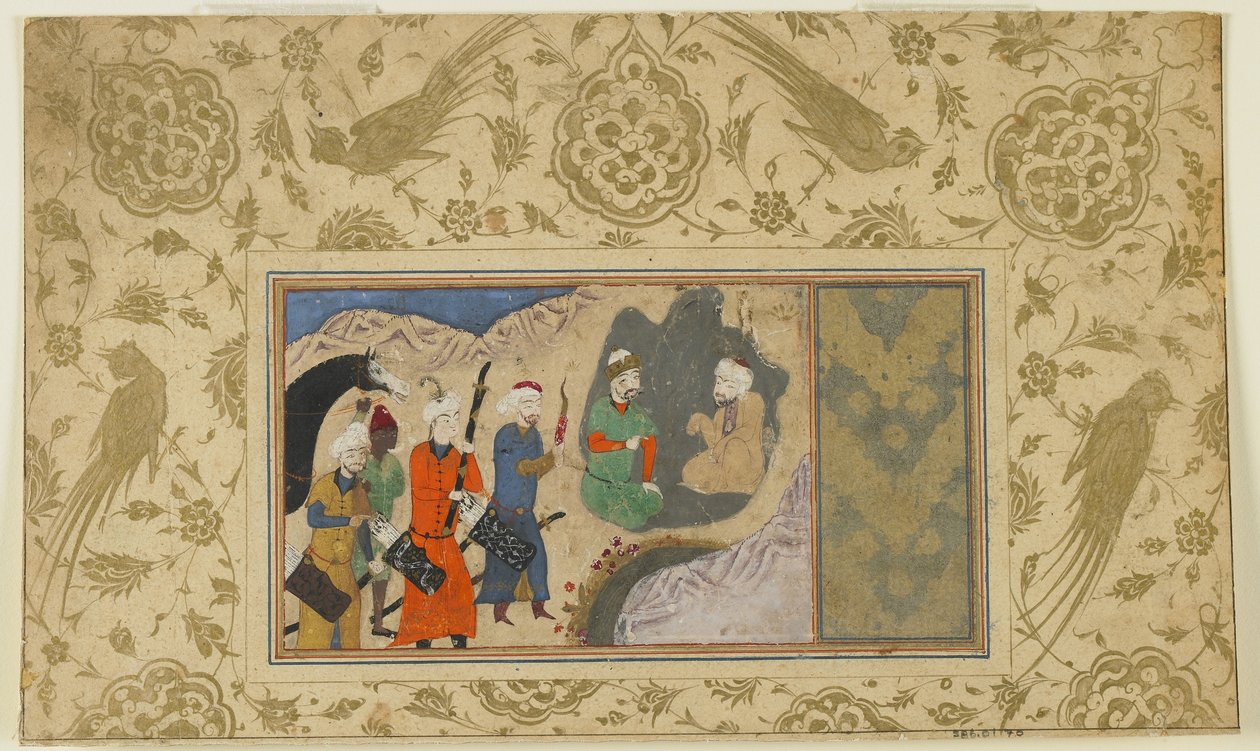 Iskandar visita a un ermitaño, c.1500 de Persian School