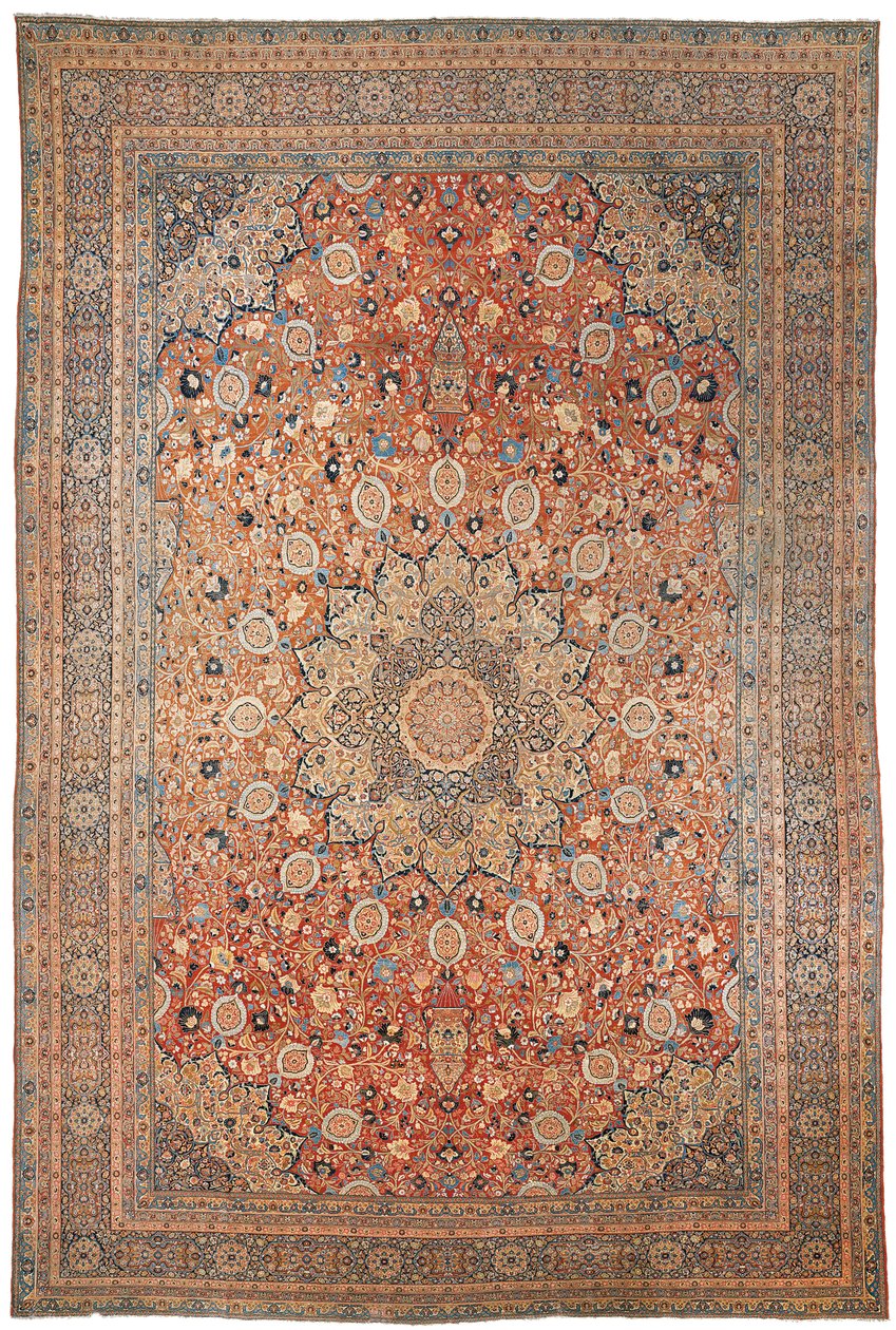 Gran alfombra de Tabriz, diseño de Ardebil, noroeste de Persia, c.1880 de Persian School