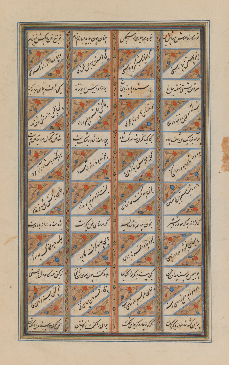 En gran hoja de Shanamah de Ferdowsi de Persian School