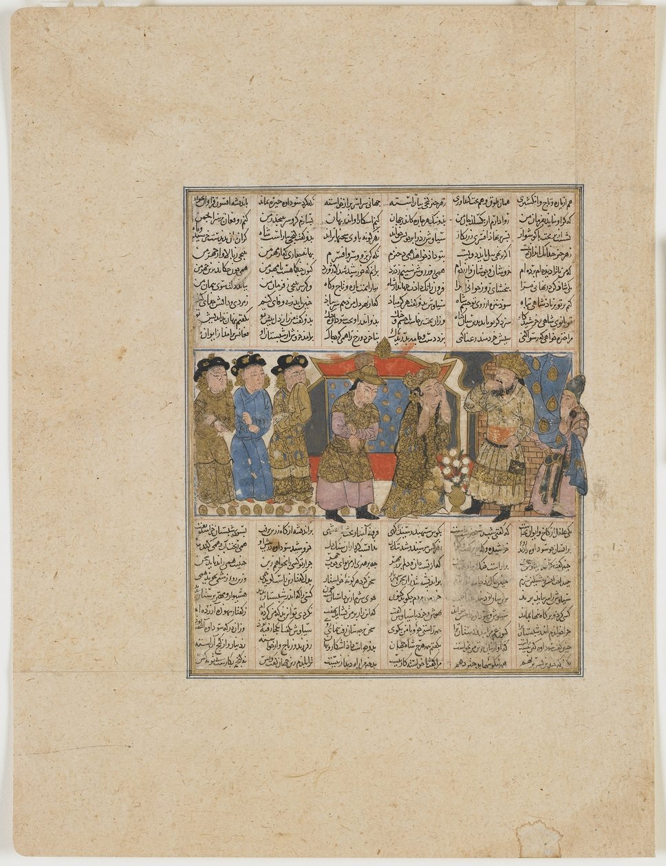 Sudaba acusando a Siyavush, del Shahnama (Libro de los Reyes) de Firdawsi (d.1020) de Persian School