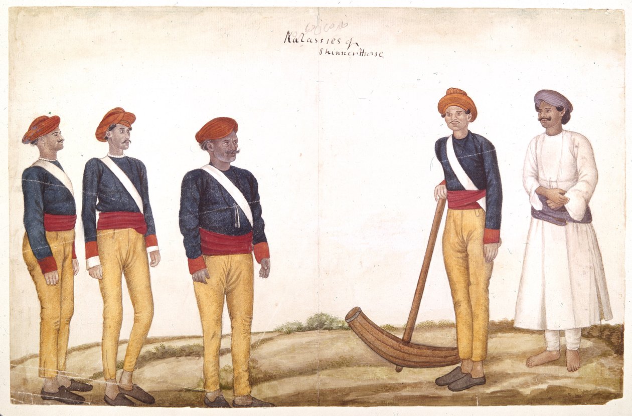 Tent Orderlies, c.1820-30 (acuarela sobre papel) de Persian School