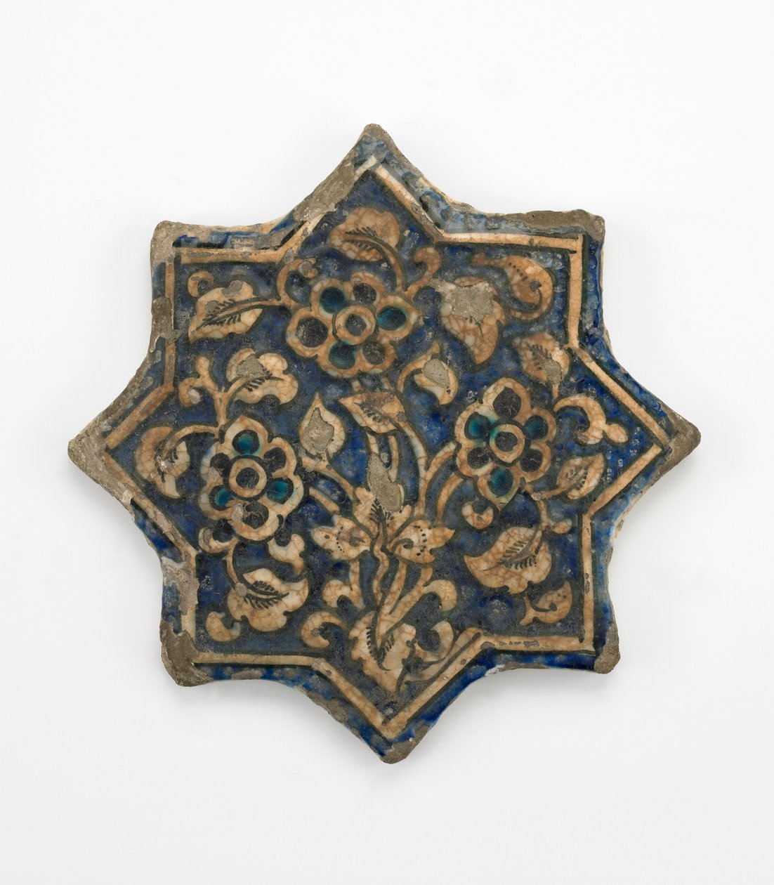 Azulejo en forma de estrella de ocho puntas, período Il-Khanid, 1256-1335 de Persian School