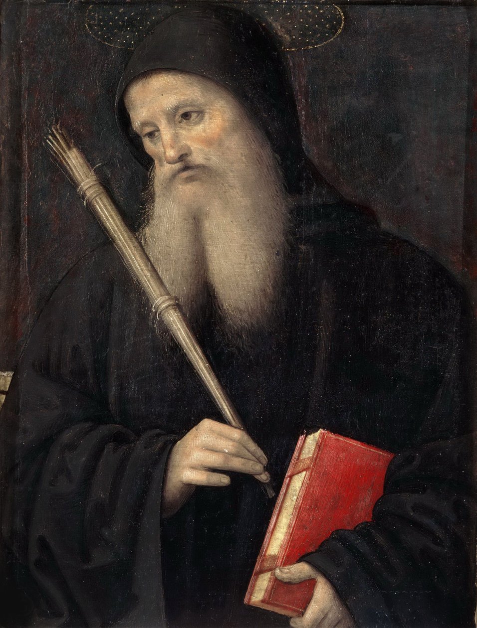 San Benito Predela del Políptico de San Pietro, c. 1497 de Perugino