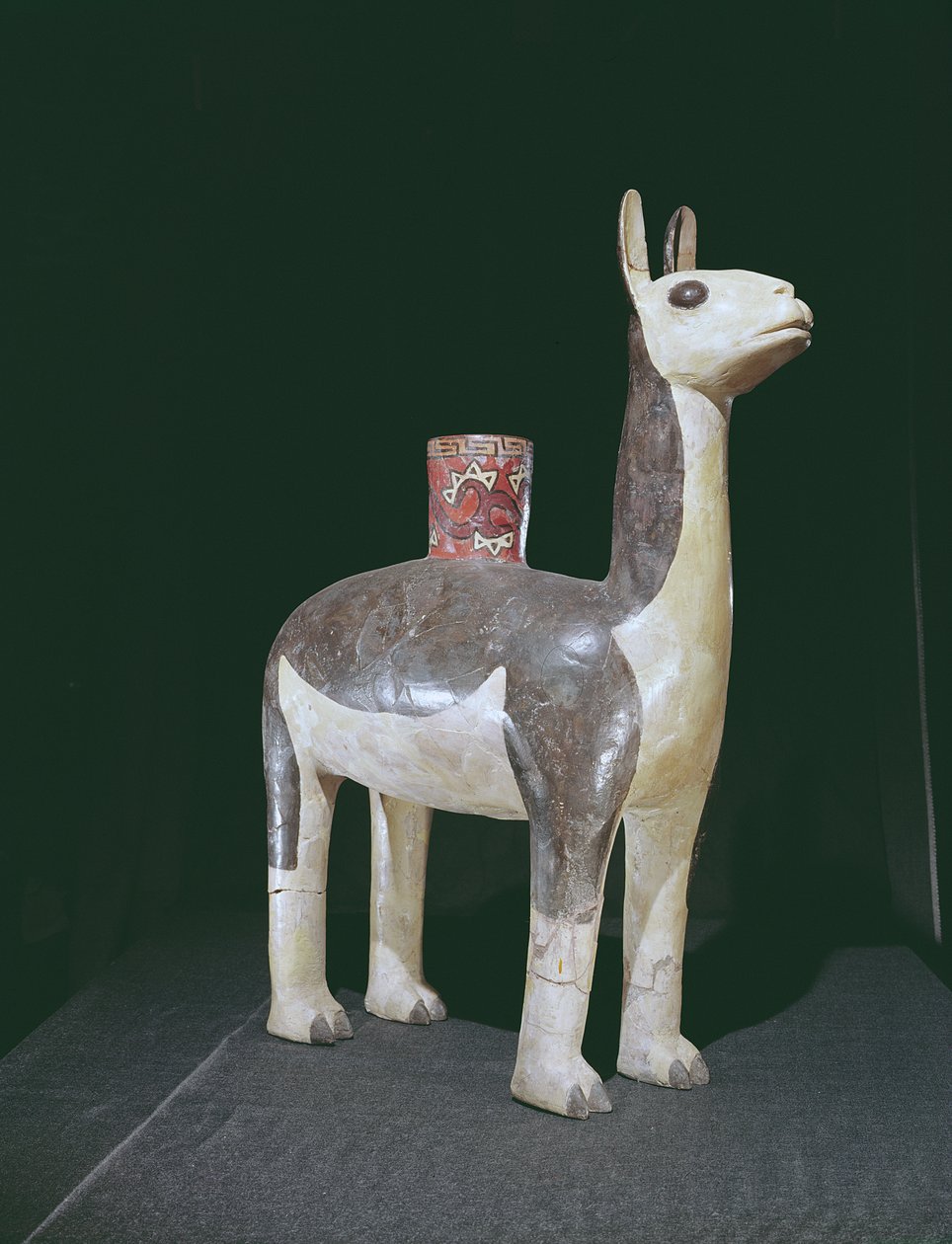 Vasija efigie de llama, Cultura Nazca (barro) de Peruvian School