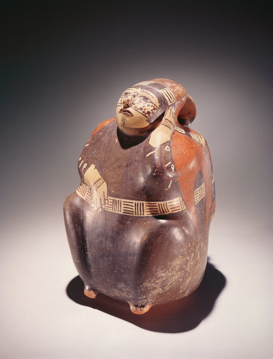 Recolector de cacao de cerámica, Cultura Nazca de Peruvian School