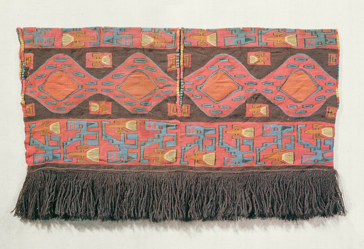 Camisa de tapiz de lana entrelazada, Cultura Nazca de Peruvian School