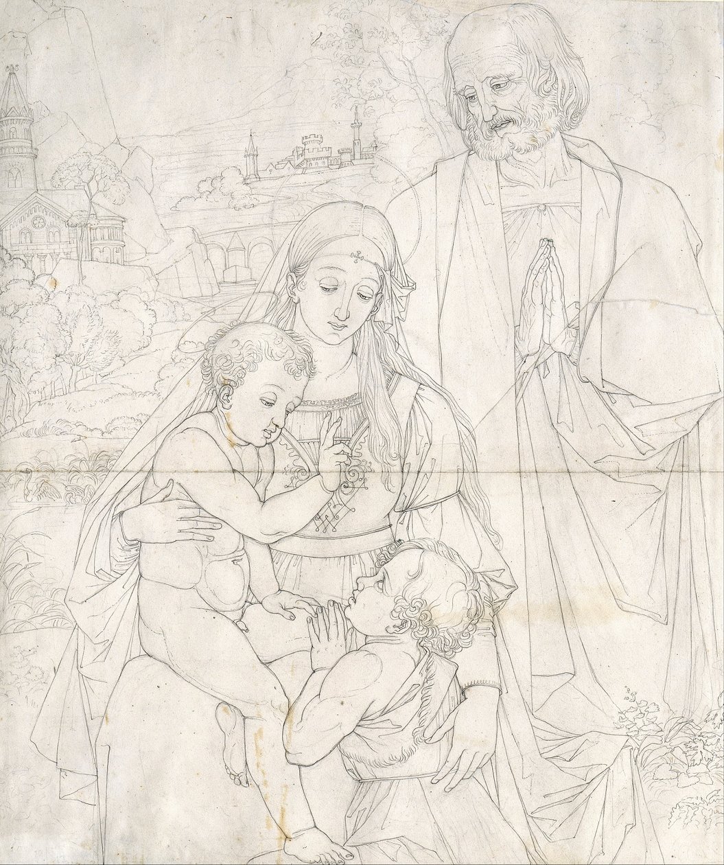 Sagrada Familia con Juan el Bautista de Niño de Peter von Cornelius