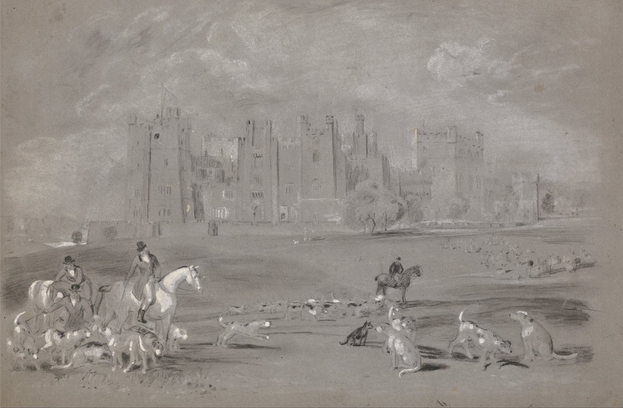 Un encuentro en los terrenos del Castillo de Raby de Peter de Wint