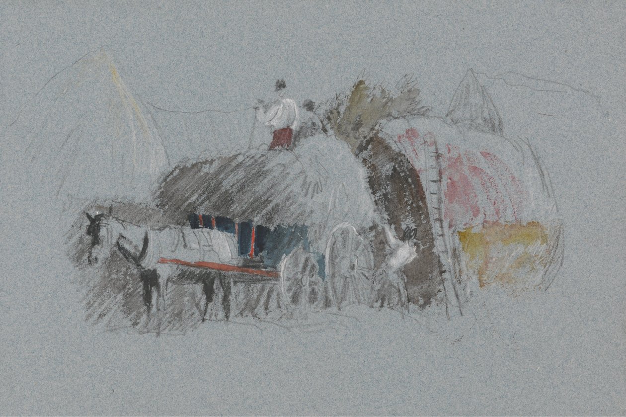 Construyendo una pila (Estudio para transportar heno) de Peter de Wint