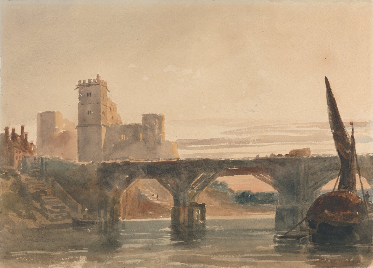 Castillo de Chepstow desde el puente de Peter de Wint