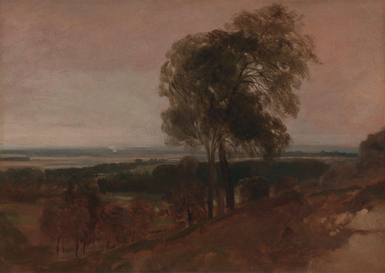 Estudio de paisaje al atardecer de Peter de Wint