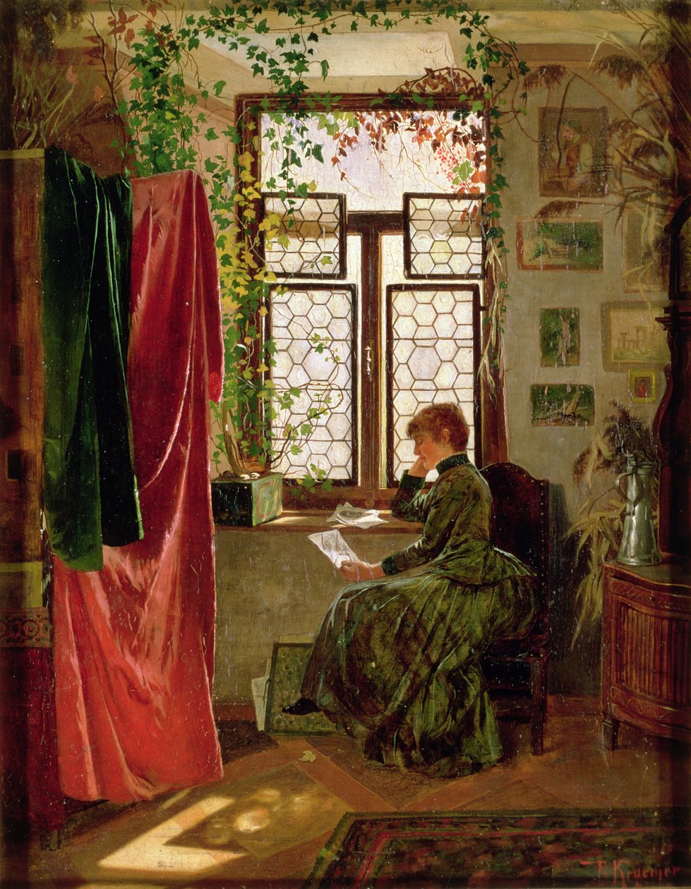 Leyendo la carta de Peter Kraemer