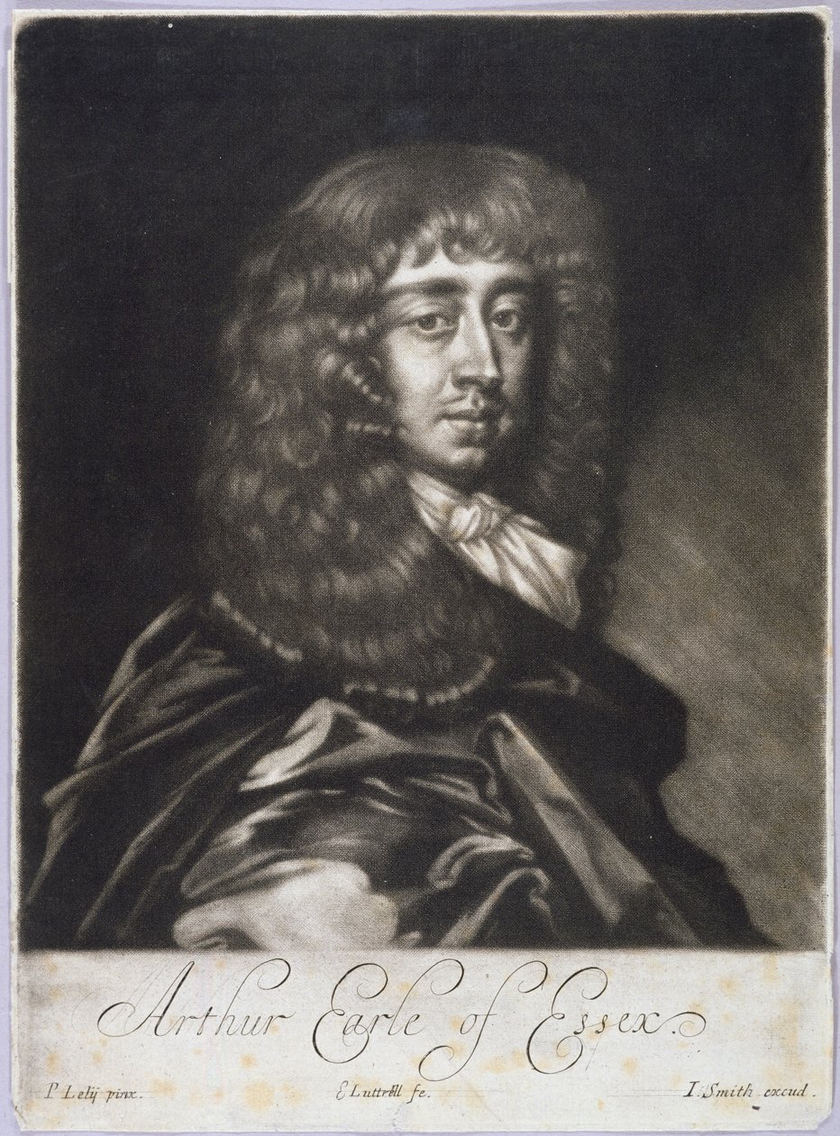Arthur Capel, Conde de Essex, grabado por Edward Luttrell y John Smith de Peter Lely