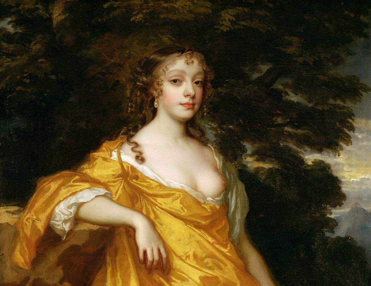 Diana Kirke, luego Condesa de Oxford, c.1665-70 (detalle) de Peter Lely