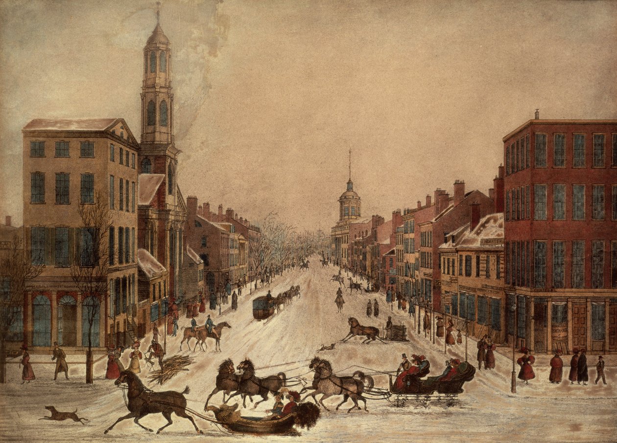 Wall Street en invierno de Peter Maverick