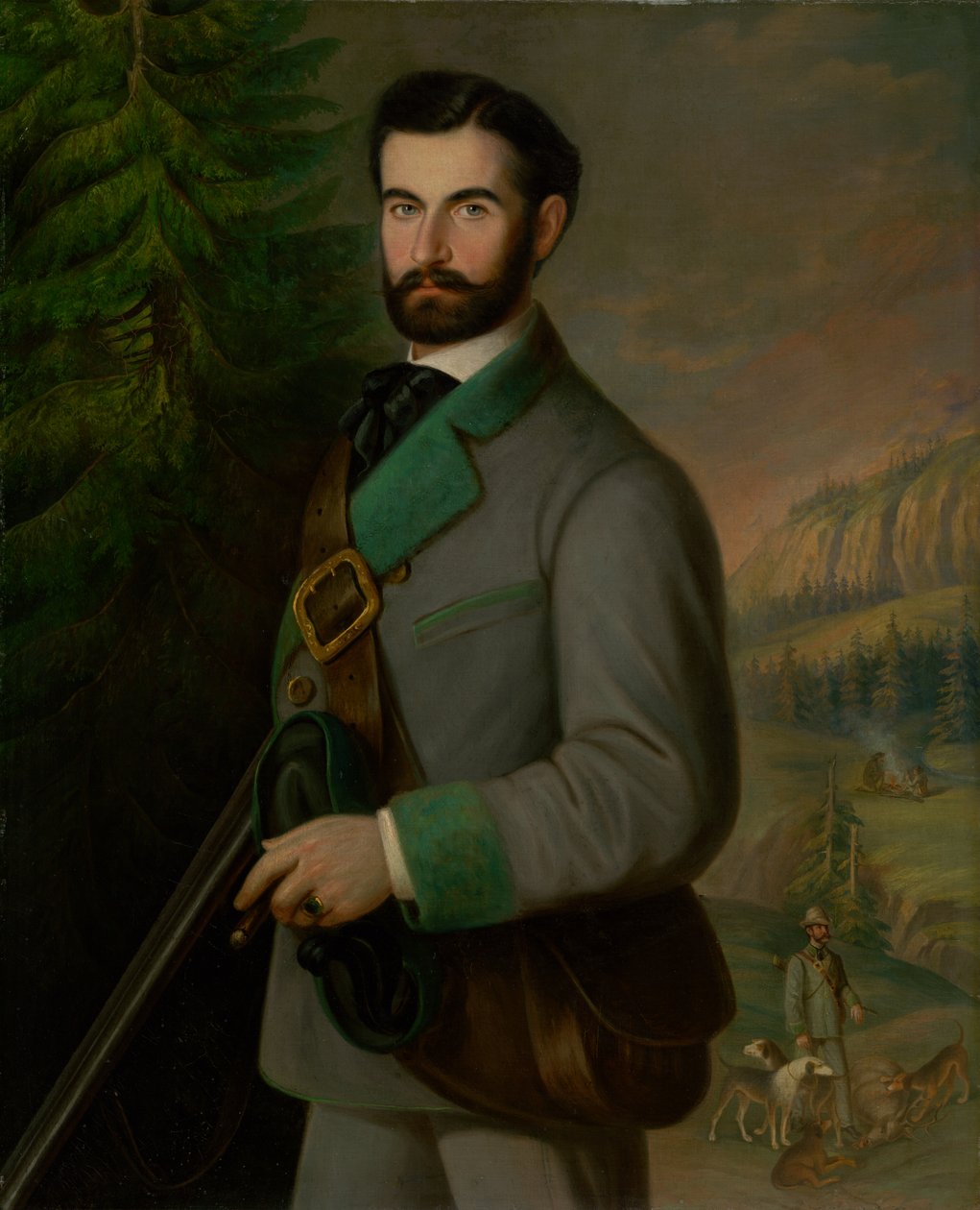 Retrato de Zoltán Zmeškal en traje de cazador de Peter Michal Bohúň