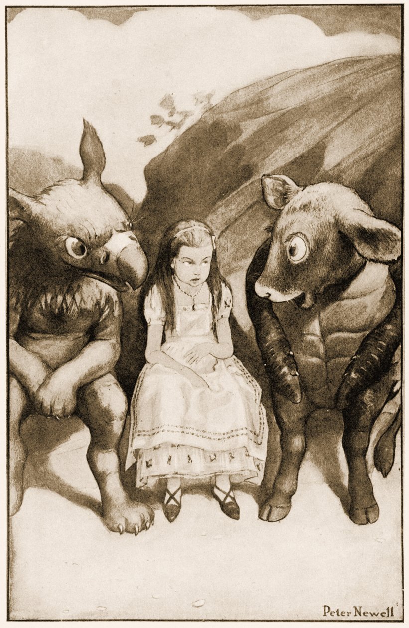 "Alicia comenzó a contarles sus aventuras", ilustración para Las aventuras de Alicia en el país de las maravillas de Lewis Carroll, 1901 de Peter Newell