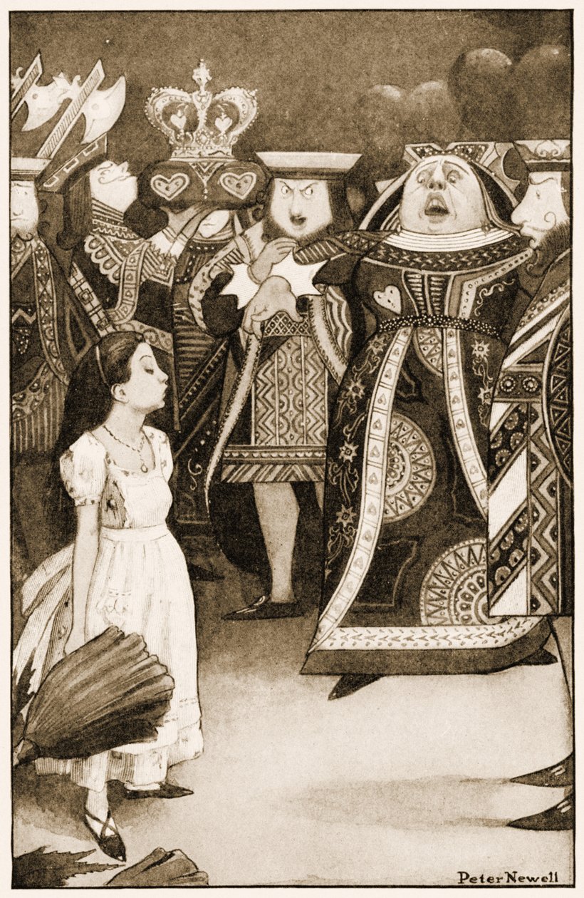 ¡Que le corten la cabeza!, ilustración para Las aventuras de Alicia en el país de las maravillas de Lewis Carroll, 1901 de Peter Newell