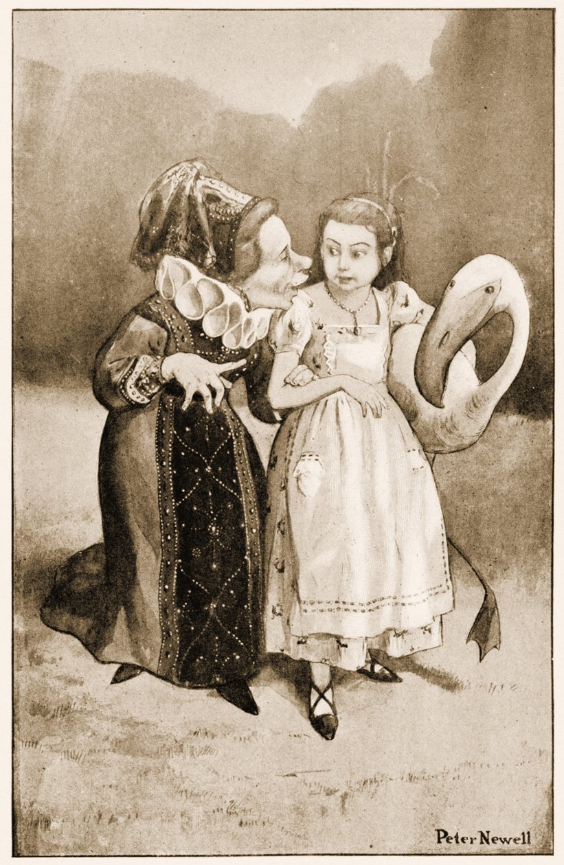 ¡Tú, tú, niña! dijo la Duquesa, ilustración para Las aventuras de Alicia en el país de las maravillas de Lewis Carroll, 1901 de Peter Newell