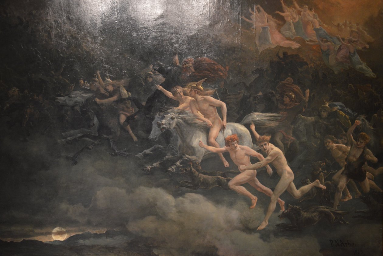 La Caza Salvaje de Odín de Peter Nicolai Arbo