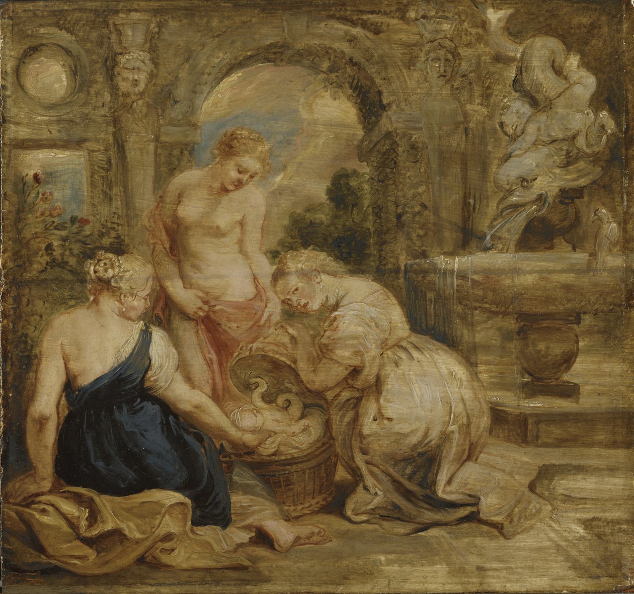 Las hijas de Cécrope encontrando a Erictónio, c.1632 de Peter Paul Rubens