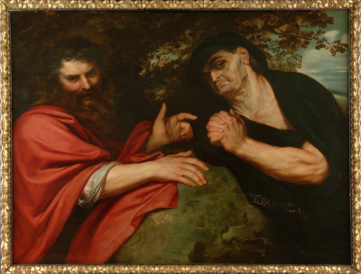Demócrito y Heráclito de Peter Paul Rubens