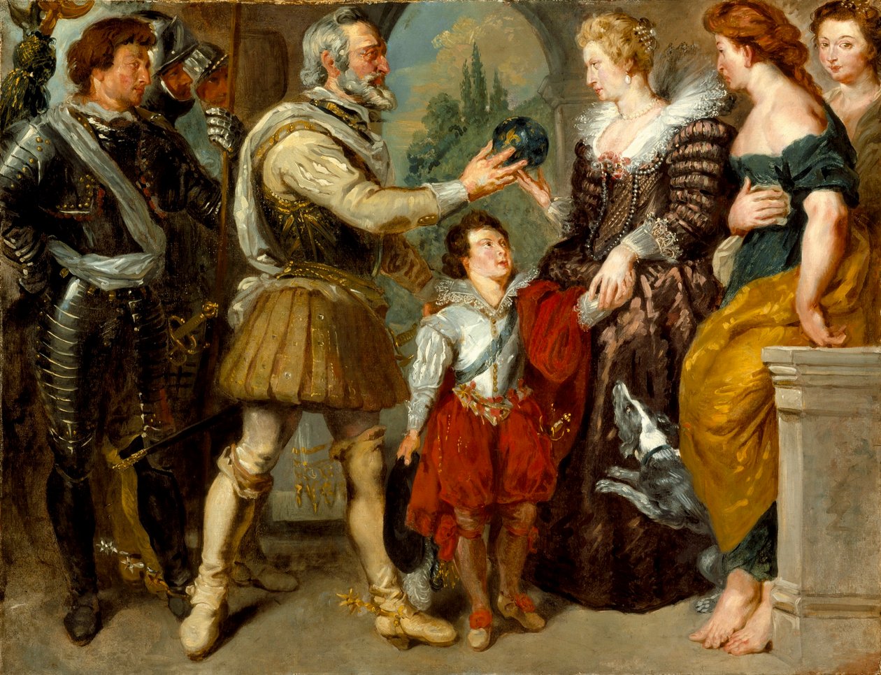 Enrique IV confiriendo la regencia a María de Médicis de Peter Paul Rubens