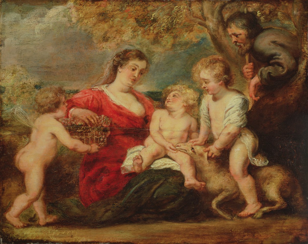 Sagrada Familia en un paisaje de Peter Paul Rubens