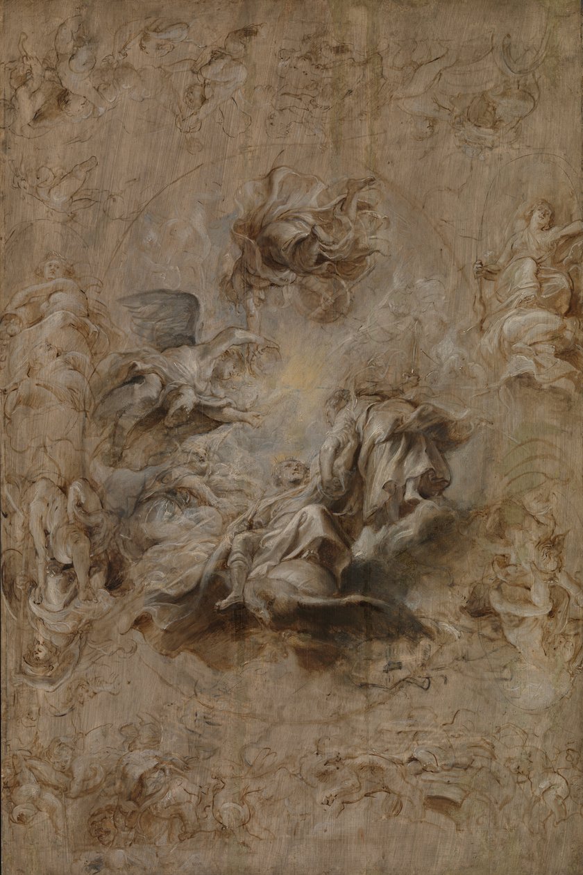 Boceto múltiple para el techo de la Casa de Banquetes de Peter Paul Rubens