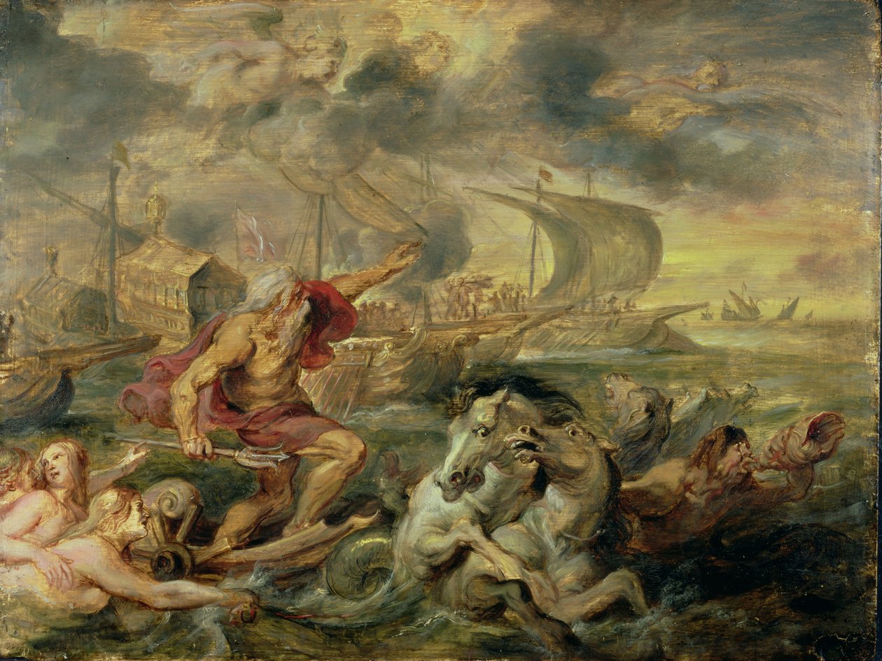 Neptuno calmando la tempestad, 1635 de Peter Paul Rubens