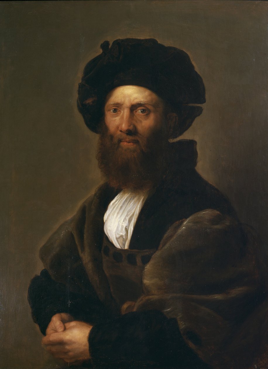 Retrato de Baldassare Castiglione, después de Rafael, 1630 de Peter Paul Rubens