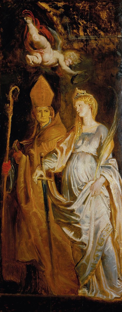 Santos Amando y Walburga; Santos Catalina de Alejandría y Eligio de Peter Paul Rubens