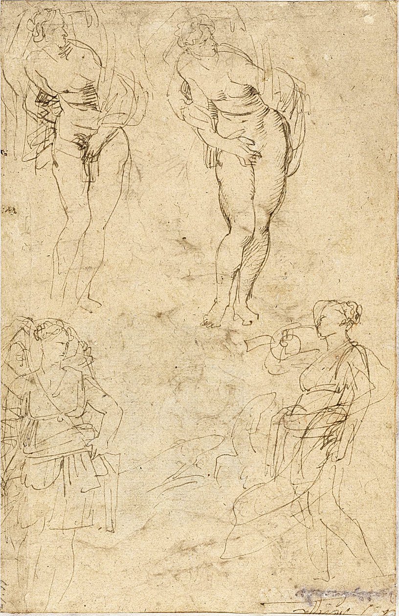 Bocetos de las hijas de Cécrope de Peter Paul Rubens