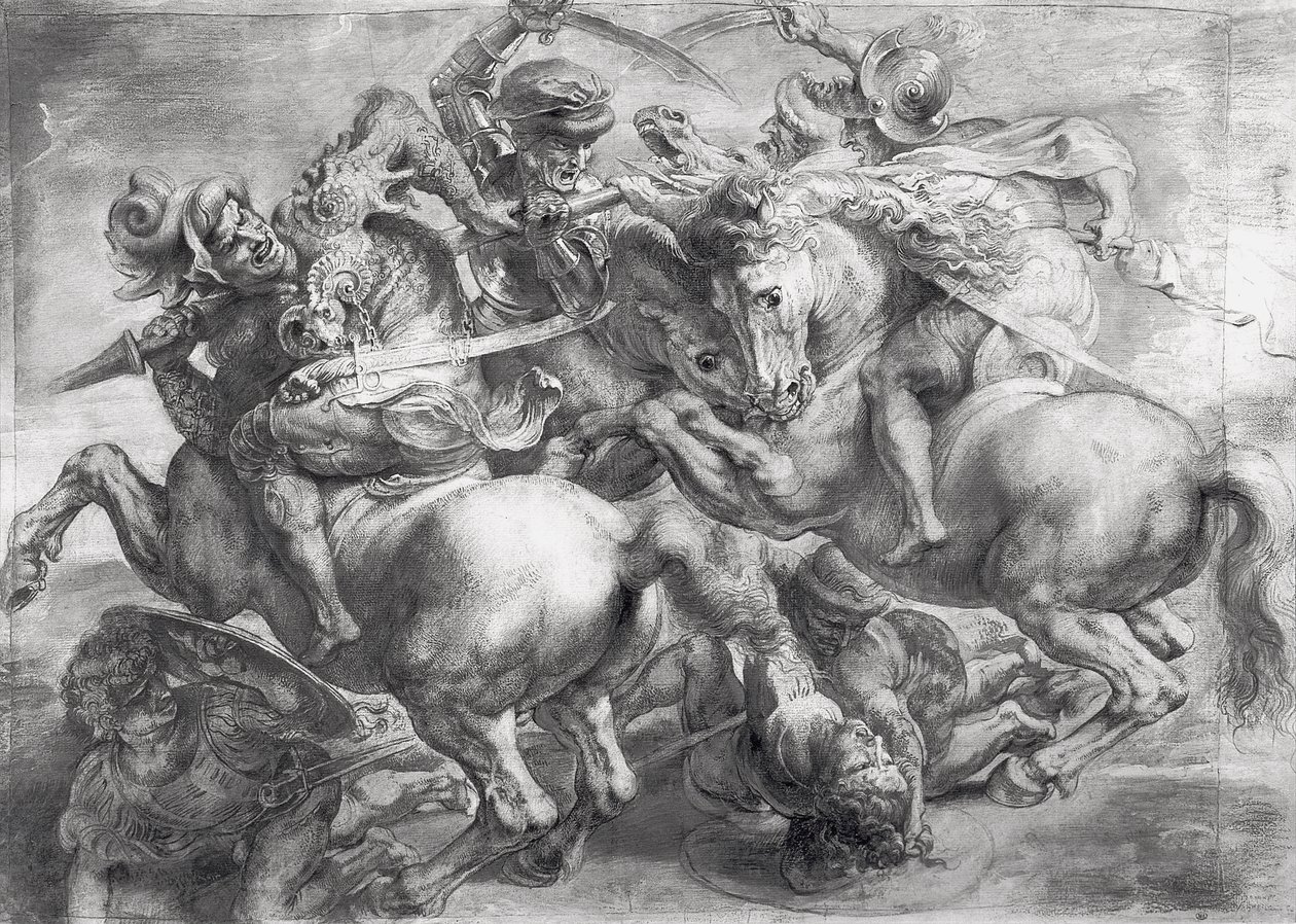 La batalla de Anghiari (después de Leonardo da Vinci) de Peter Paul Rubens
