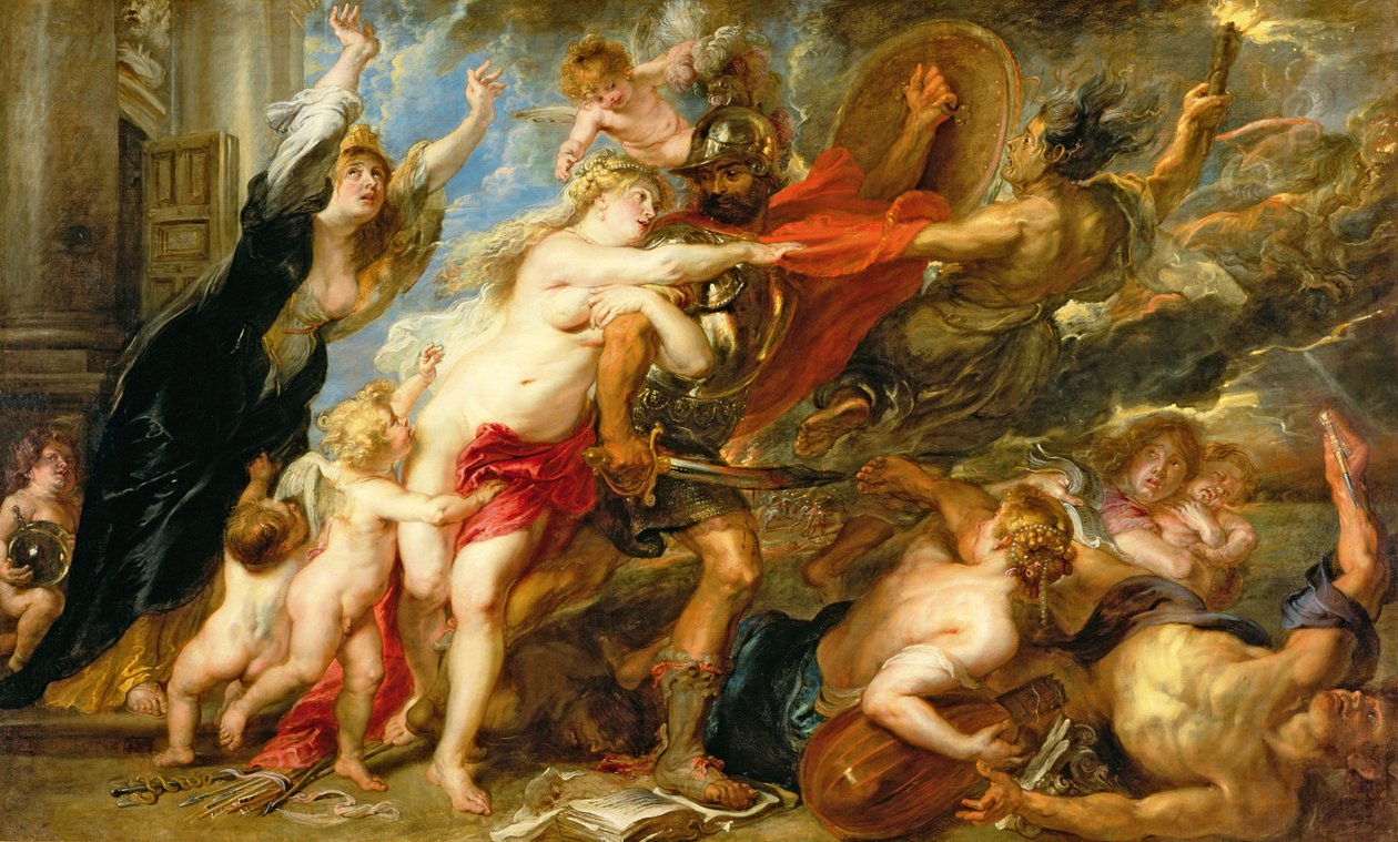 La consecuencia de la guerra, 1637-38 de Peter Paul Rubens