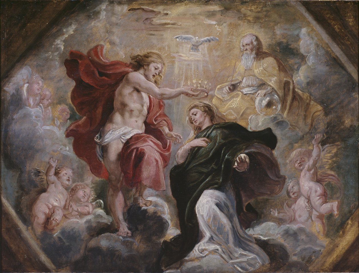 La coronación de la Virgen, c.1613 de Peter Paul Rubens