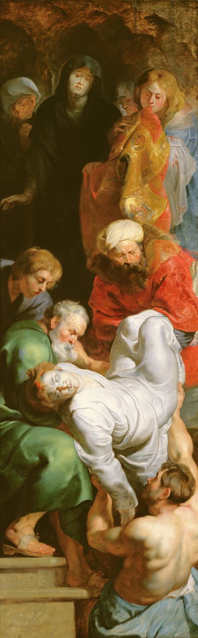 El entierro de San Esteban, del tríptico de San Esteban de Peter Paul Rubens