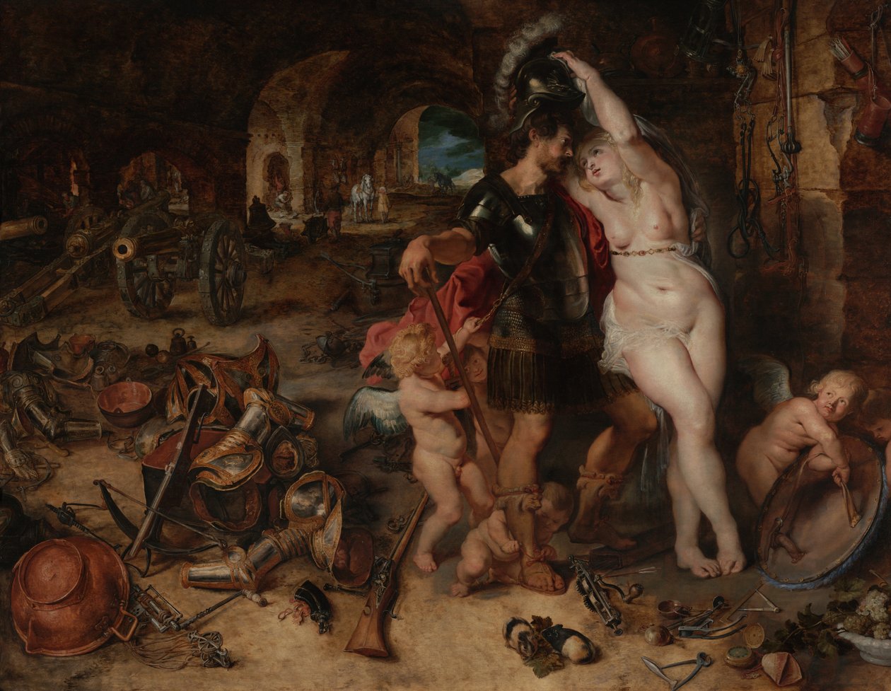 El regreso de la guerra: Marte desarmado por Venus de Peter Paul Rubens