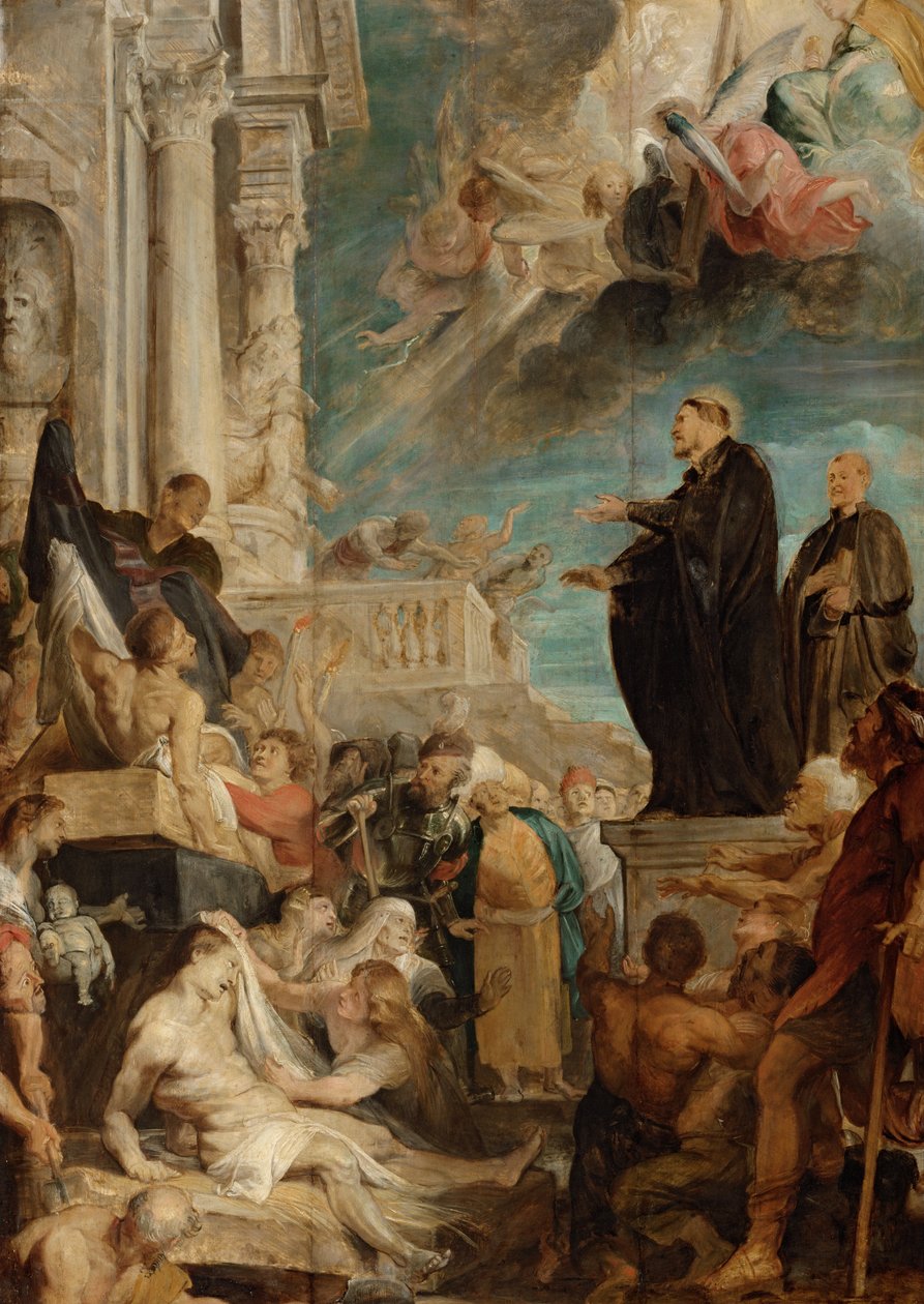 Los milagros de San Francisco Javier, Modello de Peter Paul Rubens