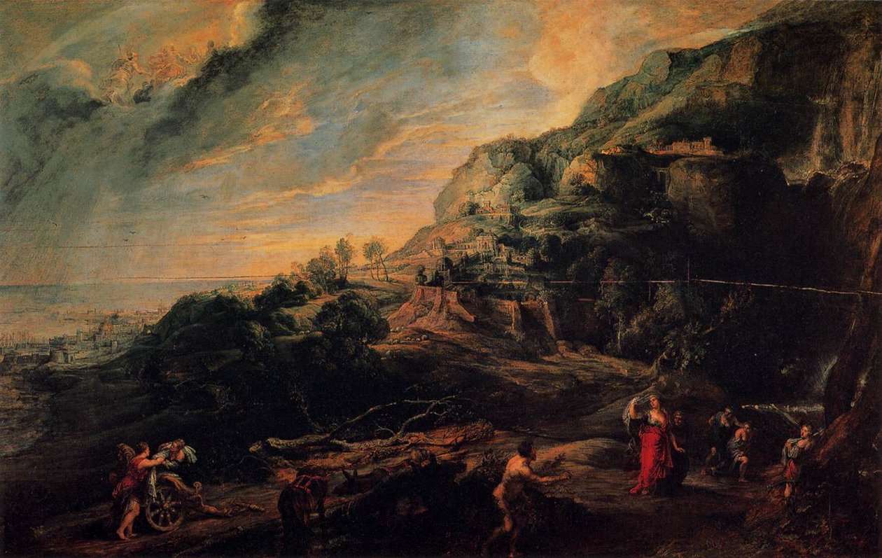 Ulises y Nausícaa en la isla de los feacios de Peter Paul Rubens