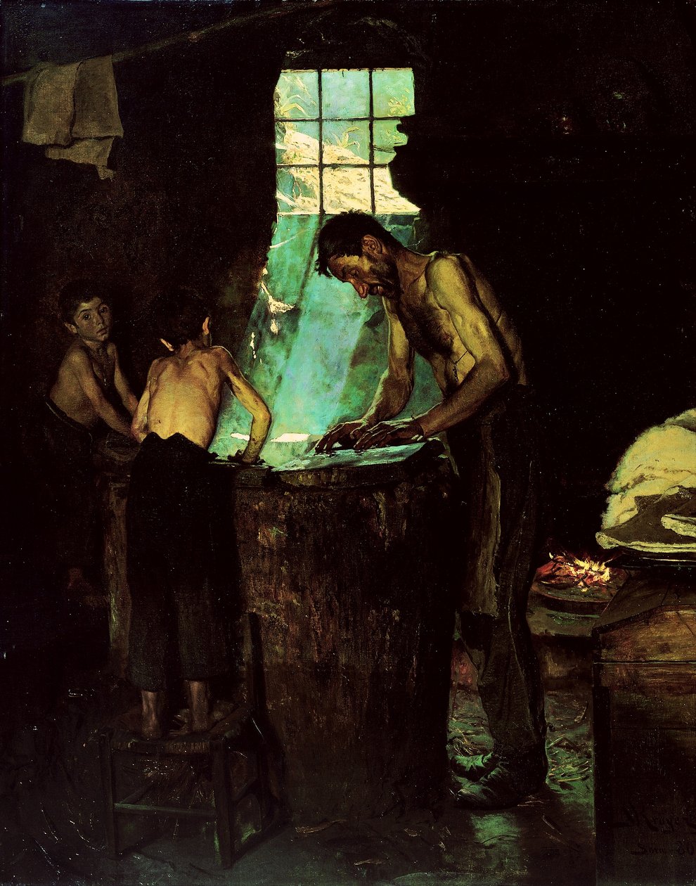 Sombrereros de pueblo italianos de Peder Severin Krøyer