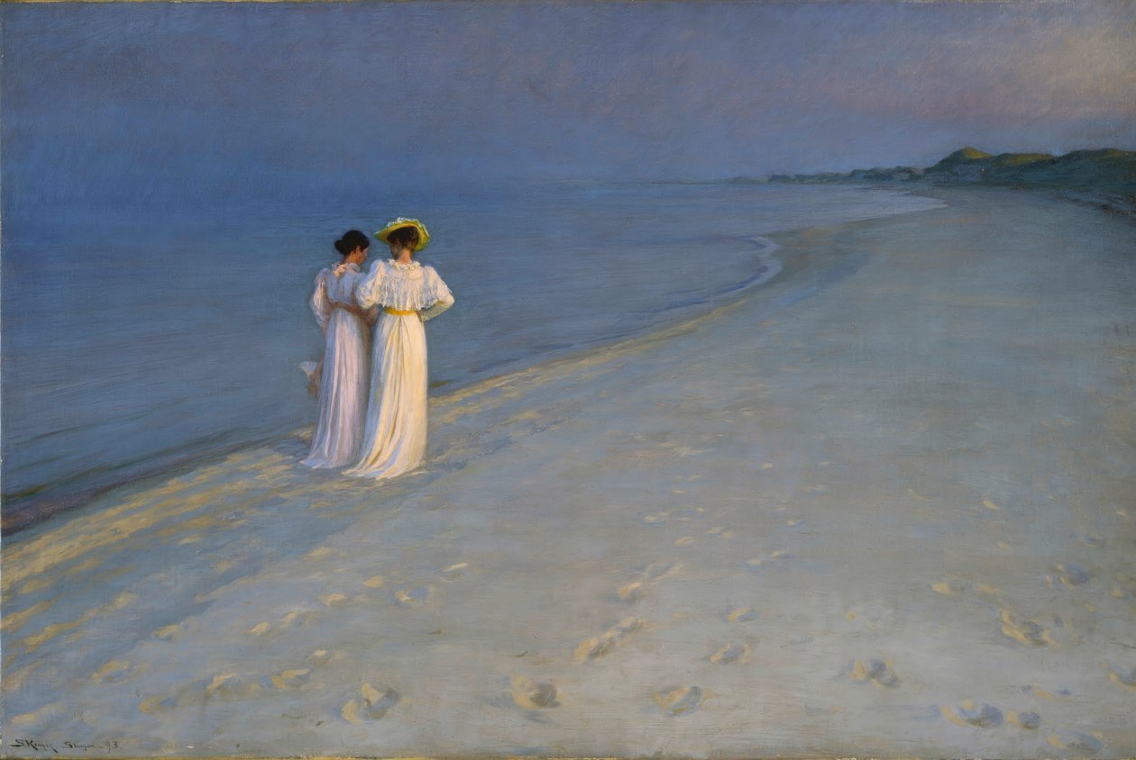 Tarde de verano en la playa sur de Peder Severin Krøyer