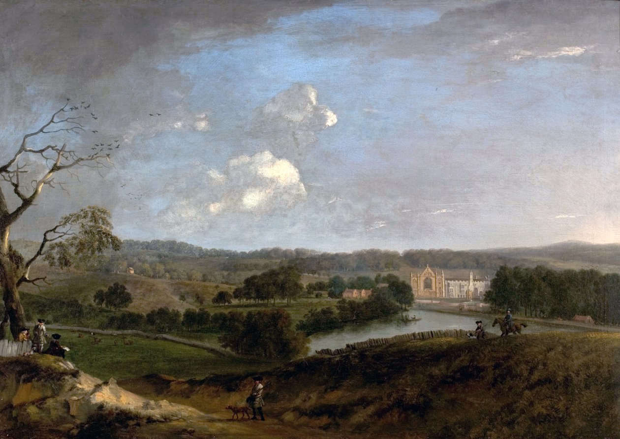 Vista oeste de la Abadía de Newstead, Nottinghamshire, 1726 de Peter Tillemans