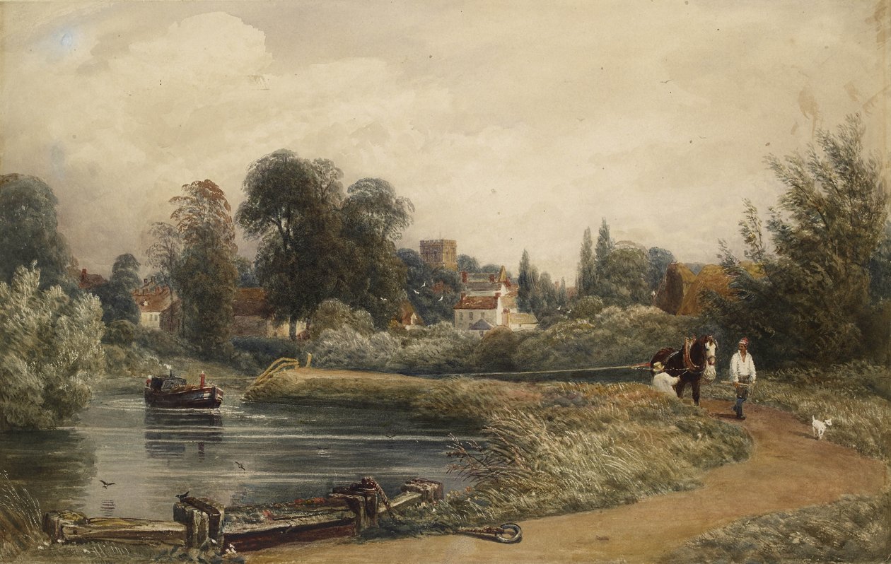 Vista de Iffley desde el río, 1841 de Peter de Wint