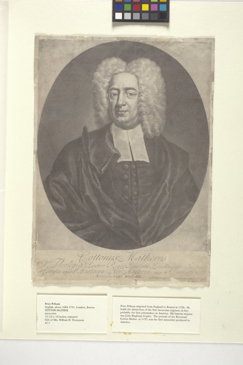 Cotton Mather (tinta) de Peter (after) Pelham