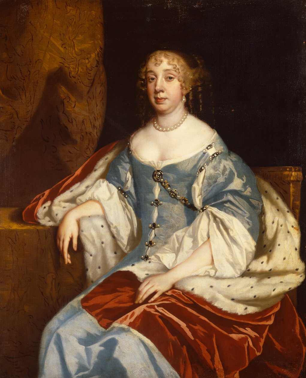 Retrato de Anne Lady Rivers (óleo sobre lienzo) de Peter (studio of) Lely