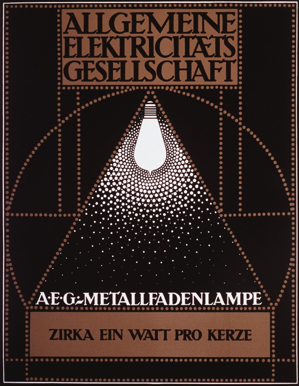 Cartel publicitario de la General Electric Company [AEG] 1910 de Peter Behrens
