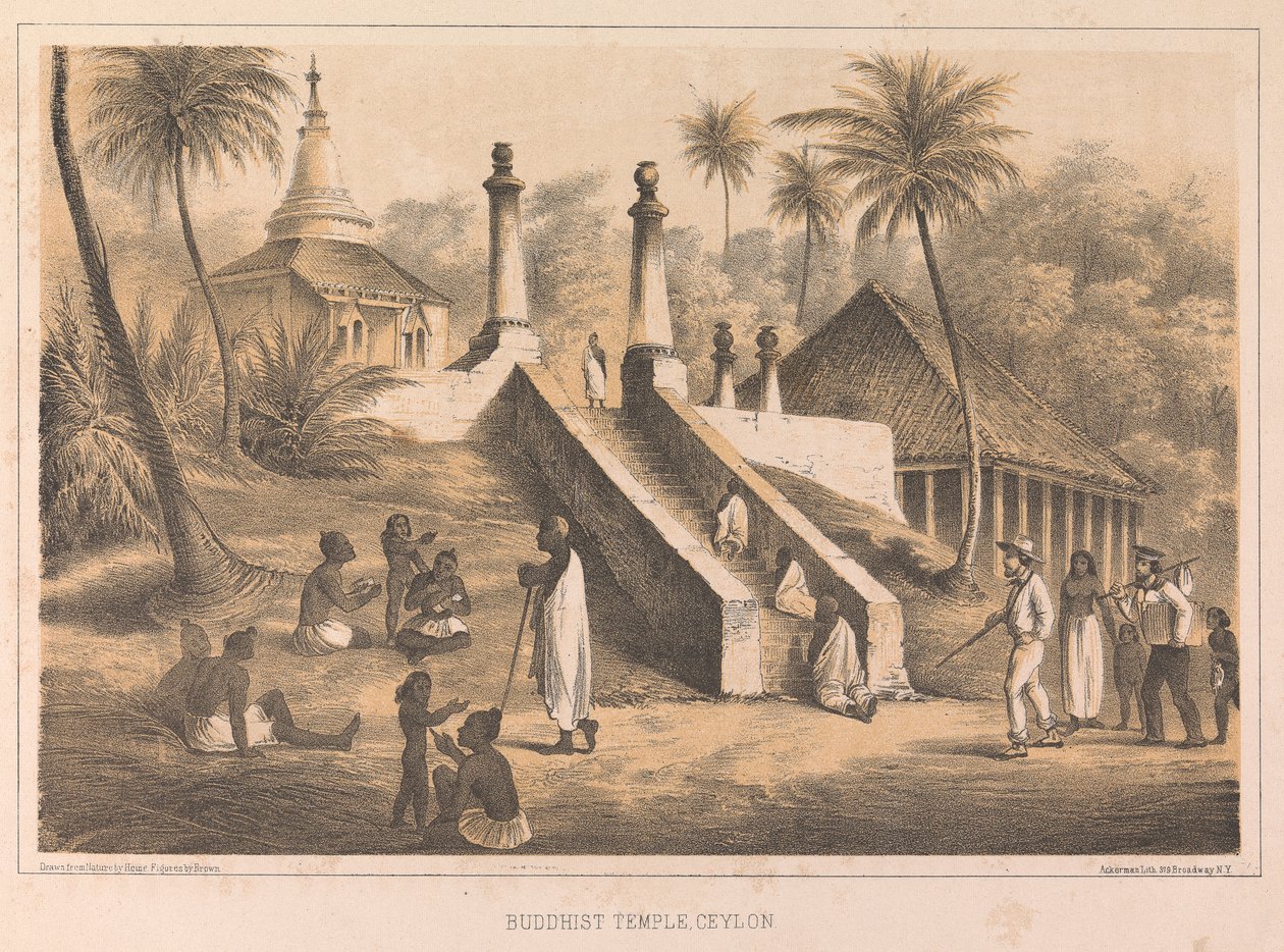 Templo budista, Ceilán de Peter Bernhard Wilhelm Heine